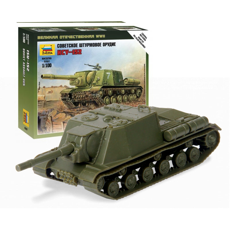 Soviet Assault Gun ISU-152 1/100 Scale Push Fit Model