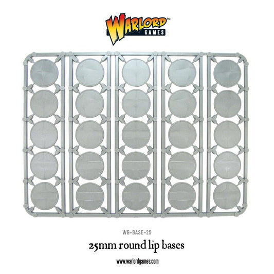 25mm Round Lipped Bases x75 Pieces