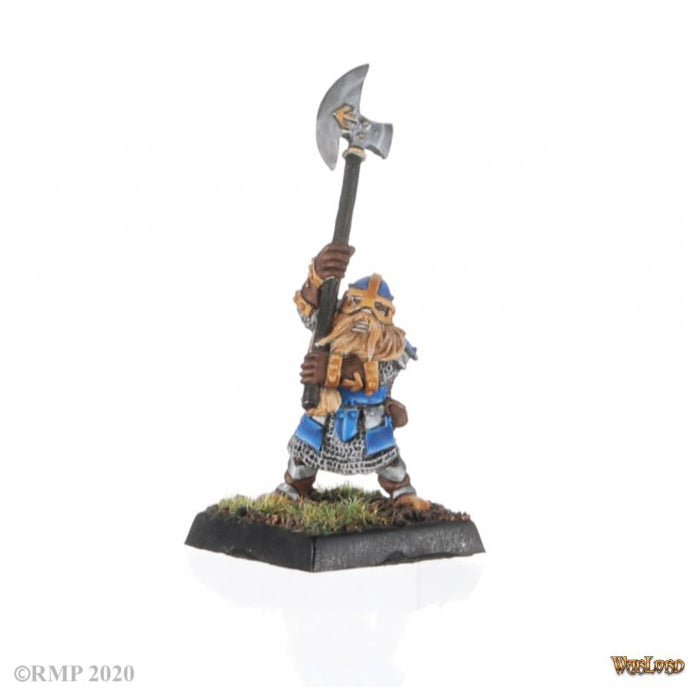 Narin Dwarven Halberdier Metal Warlord Mini