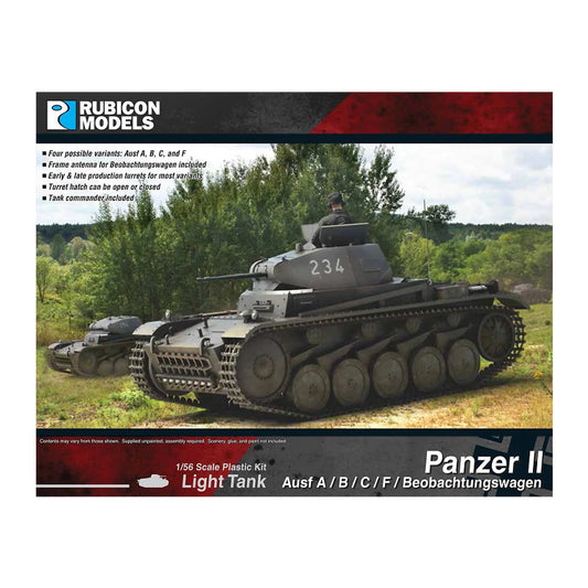 German Panzer II Ausf A-B-C-F Tank (Rubicon 1/56 Kit)