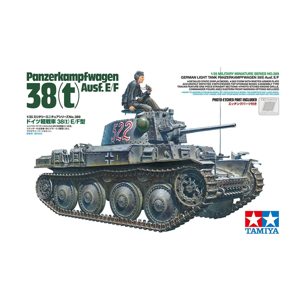 German Panzerkampfwagen 38(t) Light Tank - Tamiya (1/35) Scale Models