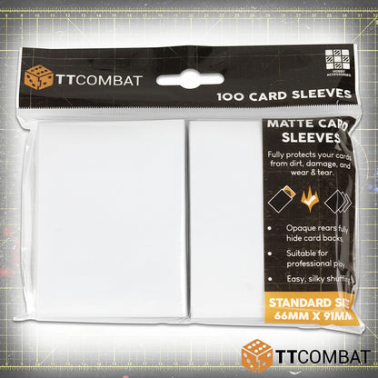 100 Pack White TCG Sleeves