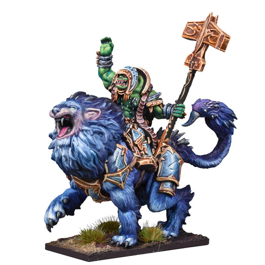 Riftforged Orc Stormcaller on Helstrike Manticore - Kings Of War