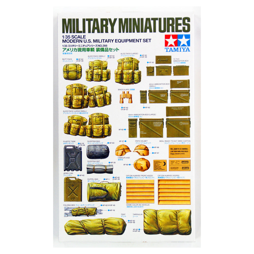 Modern US Military Equipment Set - Tamiya 1/35 Scale Model