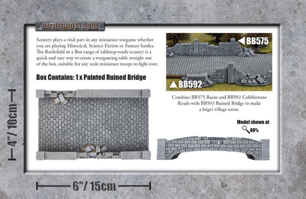 Ruined Bridge - Wartorn Village - Battlefield in a Box  (BB593) :www.mightylancergames.co.uk