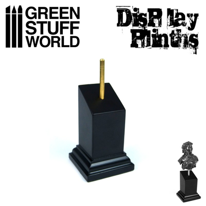 3cm Black Tapered Square Bust Plinth - Green Stuff World