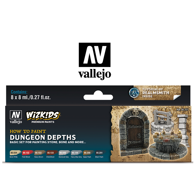 Dungeon Depths - Vallejo Wizkids Paint Set - 80.251