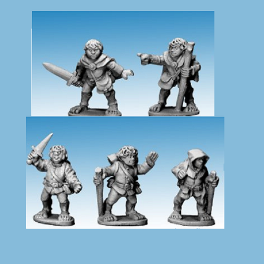 Halfling Adventurers - Copplestone Castings - HF02