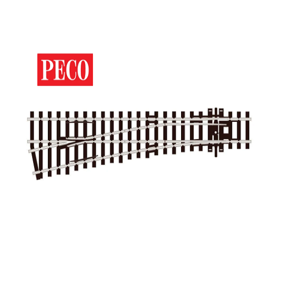 PECO - Small Radius, Left Hand Turnout- SL92 -OO/HO Gauge