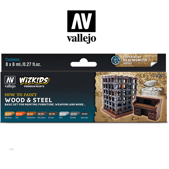 Wood & Steel - Vallejo Wizkids Paint Set - 80-256