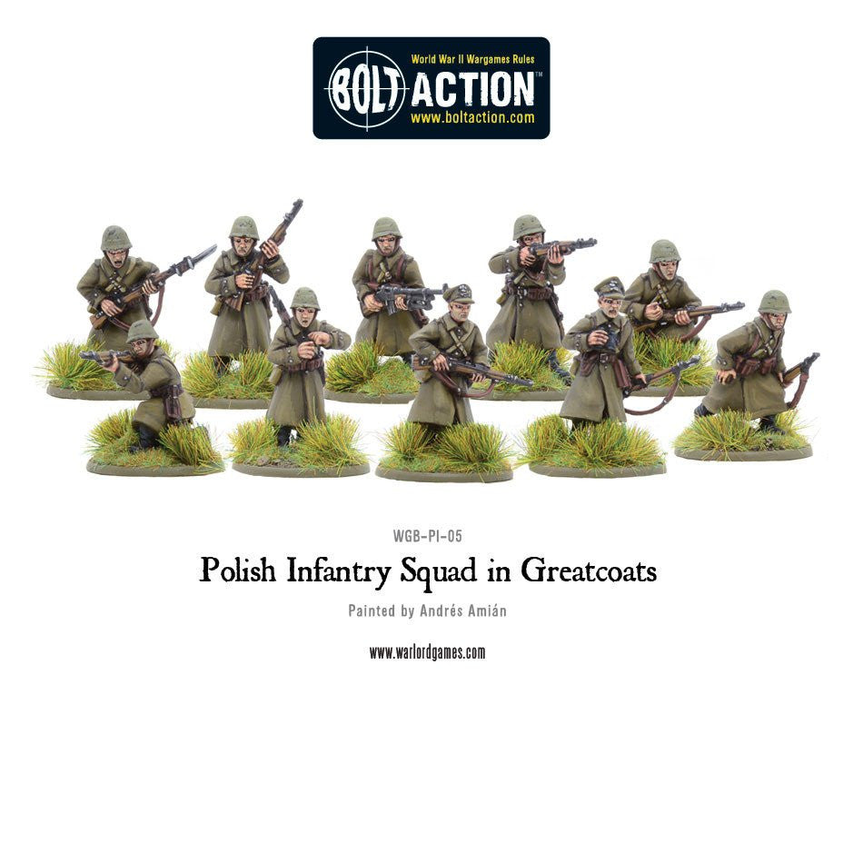 Polish Infantry Squad in Greatcoats - Poland (Bolt Action)