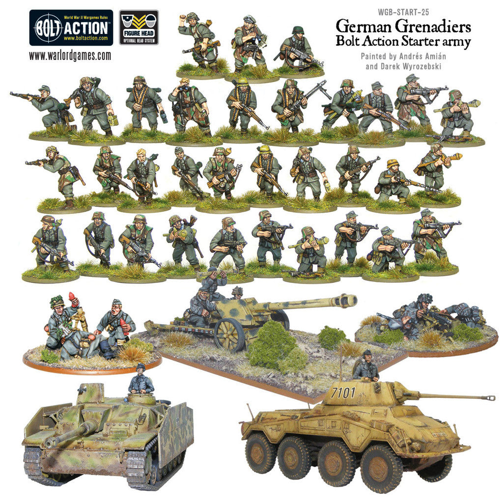 German Grenadiers Starter Army - Bolt Action :www.mightyylancergames.co.uk