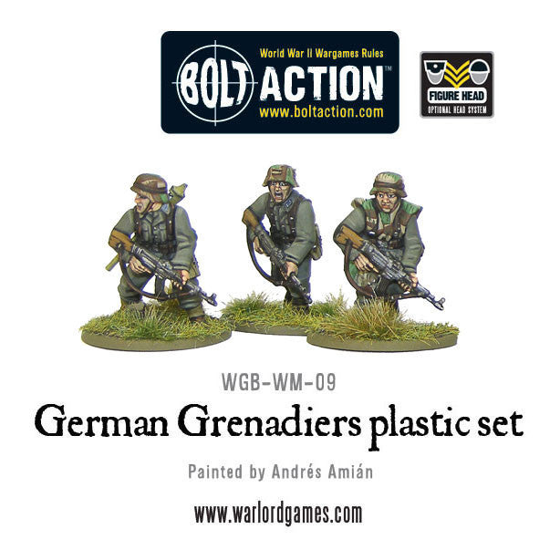 German Grenadiers WWII Late War Infantry - Bolt Action :www.mightylancergames.co.uk