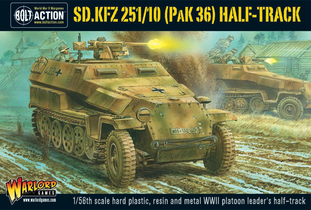 SD.KFZ 251/10 (PaK 36) Half-Track - German (Bolt Action) :www.mightylancergames.co.uk