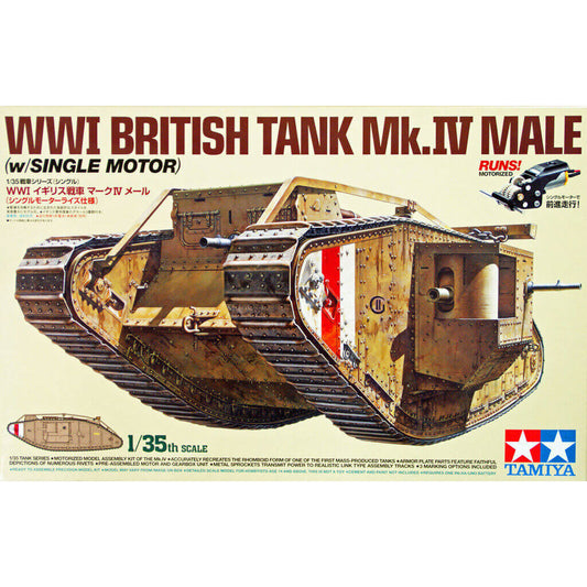 Motorised WWI Britsh Tank Male -...