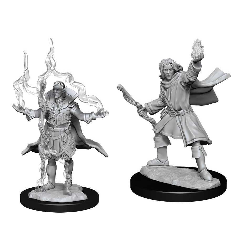 Elf Sorcerer Male Pathfinder Battles Deepcuts Unpainted Miniatures