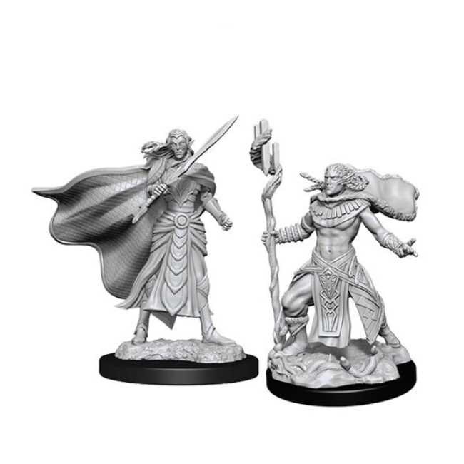 Elf Fighter & Elf Cleric Magic The Gathering Unpainted Miniatures