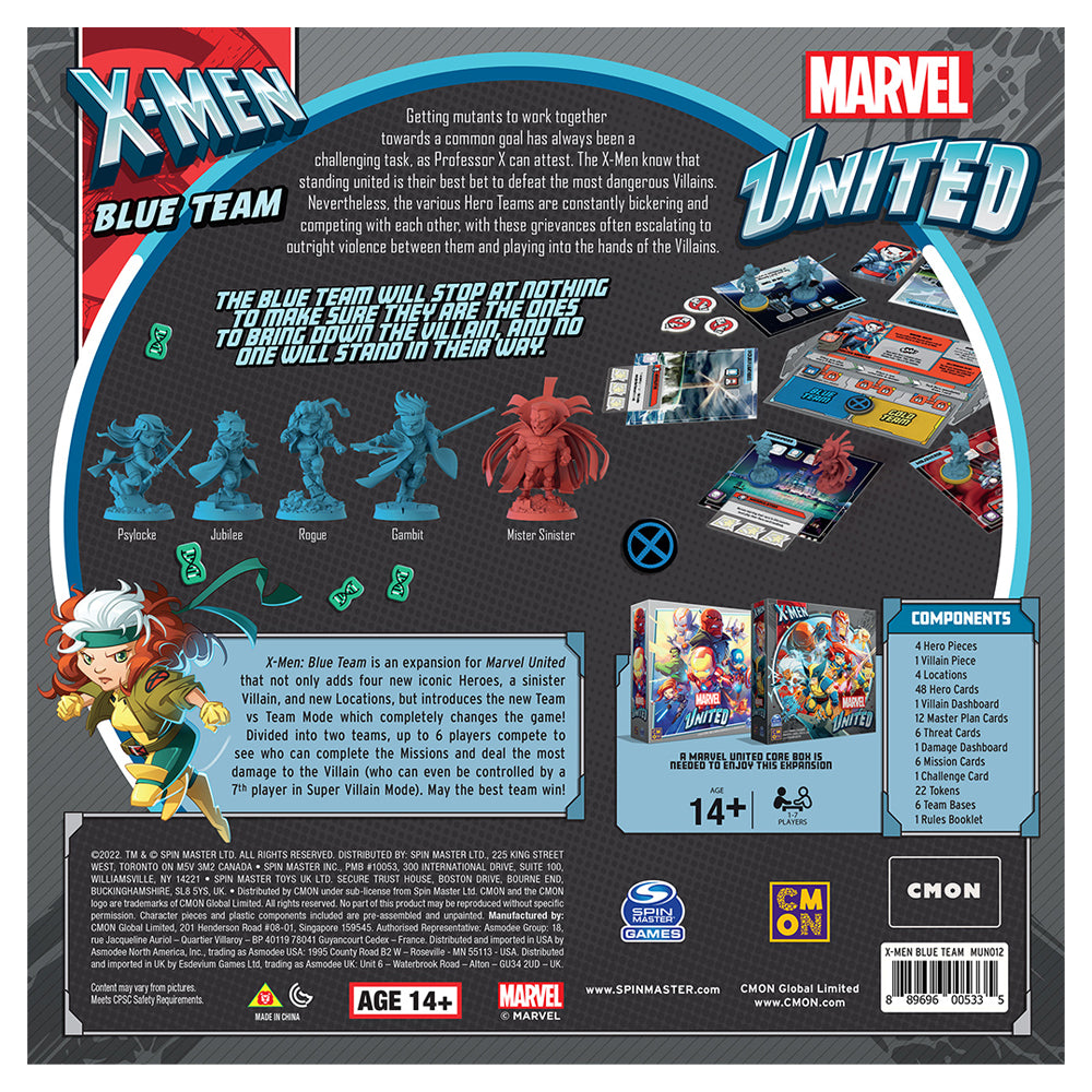 MArvel United Xmen Blue Team Game Expansion