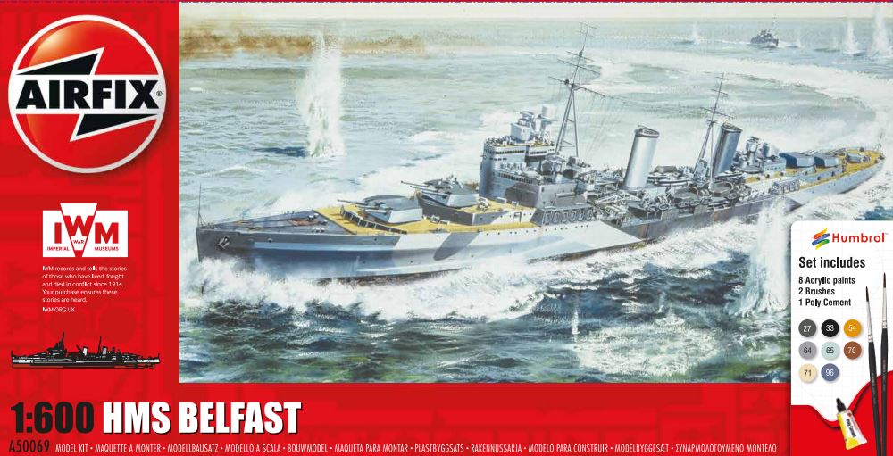 HMS Belfast Gift Set - Airfix 1/600