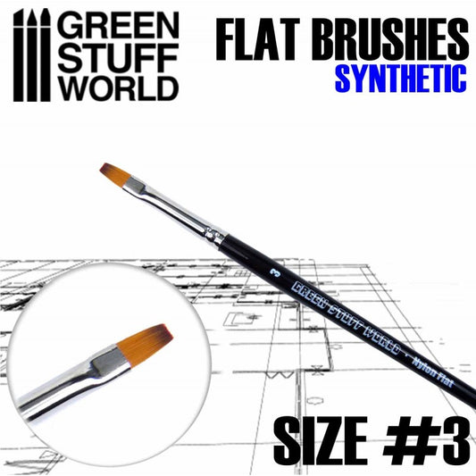 Flat Synthetic Brush Size 3 - GSW