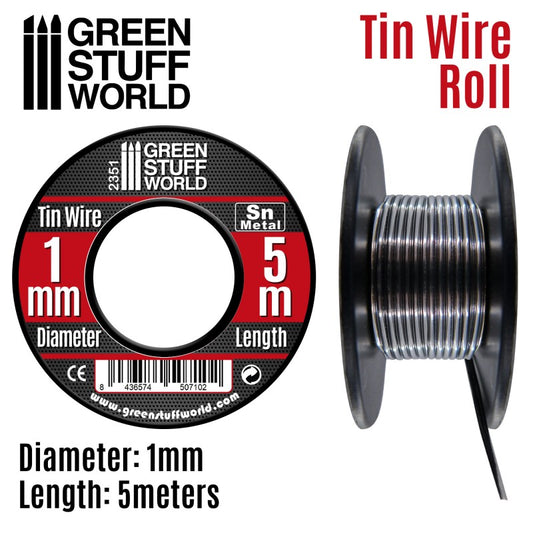 1mm Flexible tin wire roll - Gre...