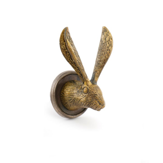 Hare Head Shaped Doorknob gold c...