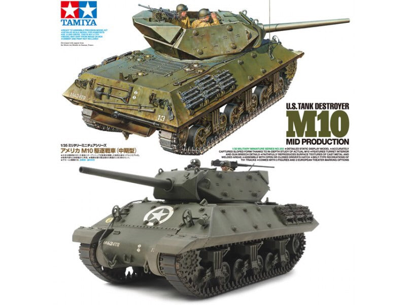 Tamiya 1/35 - U.S. Tank Destroyer M10 Mid Production (35350)