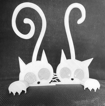 Ghost Cat Shelf Decoration - set of 2- Halloween Decoration