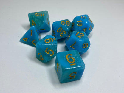 Atlantis Blue - HD Dice (RPG Set of 7) - ATLPD