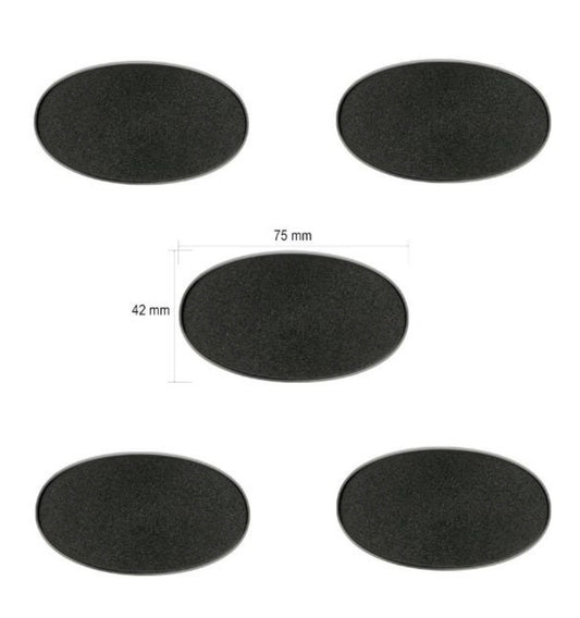 Citadel 75mm x 42mm Oval Bases (5)