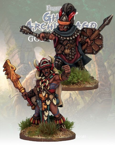 Totem Warrior & Vanguard -  FGA324 (Frostgrave Archipelago) :www.mightylancergames.co.uk 