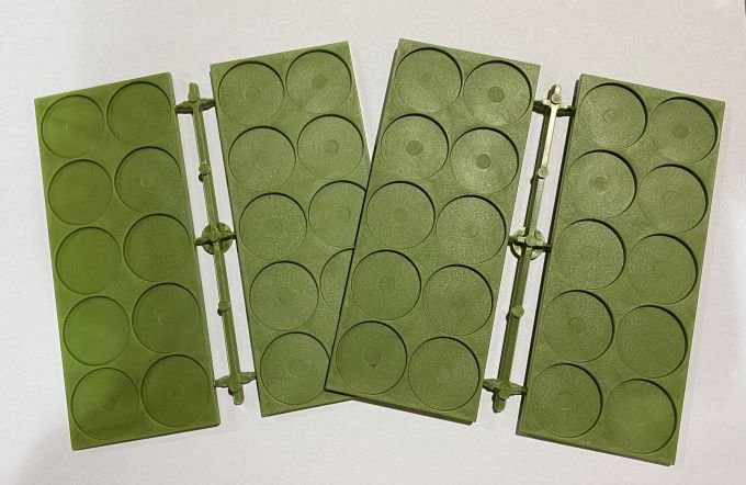 Renedra: 25mm Diameter Recessed Movement Tray - 10 Spaces per Tray [green]