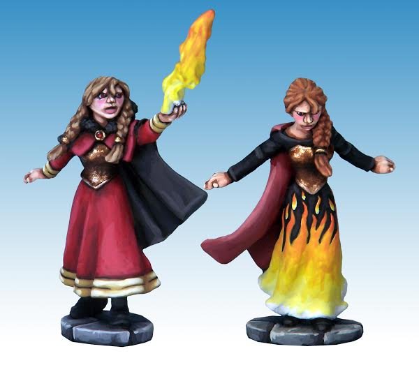 Frostgrave 6001 - Female Elementalist & Apprentice