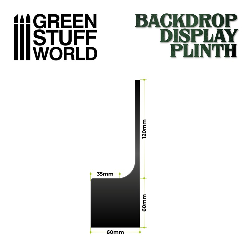 12cm Backdrop Display Plinth - Green Stuff World