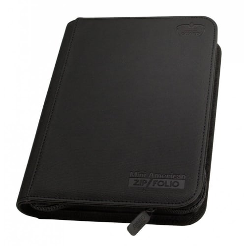 ULTIMATE GUARD MINI AMERICAN 9-POCKET ZIPFOLIO XENOSKIN BLACK