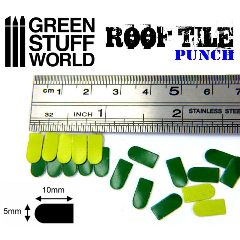 Roof Tile Punch - Dark Grey - Green Stuff World 1417