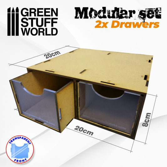 Paint Rack Modular Set 2x Drawer...