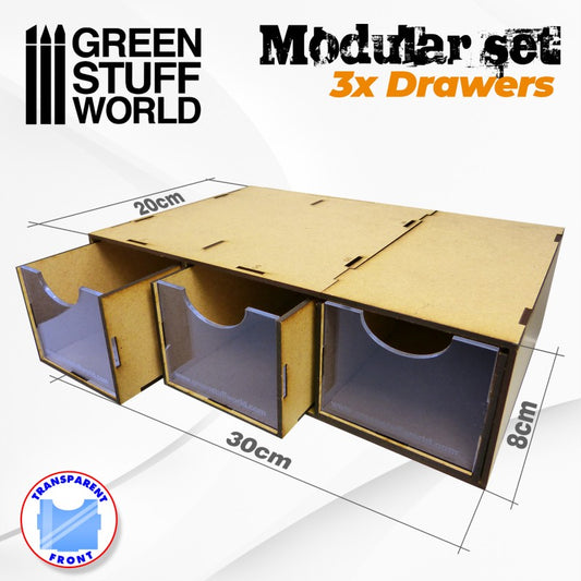 Paint Rack Modular Set 3x Drawer...