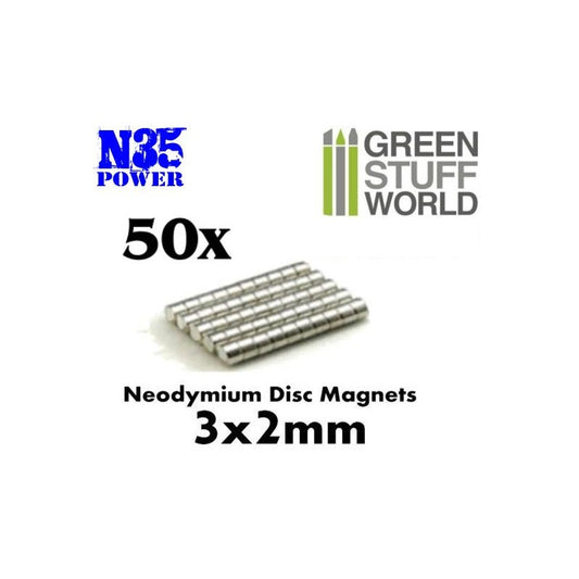 Neodymium Magnets 3x2mm - 50 uni...