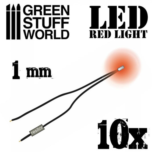 Red LED Lights - 1mm -1384- Gree...