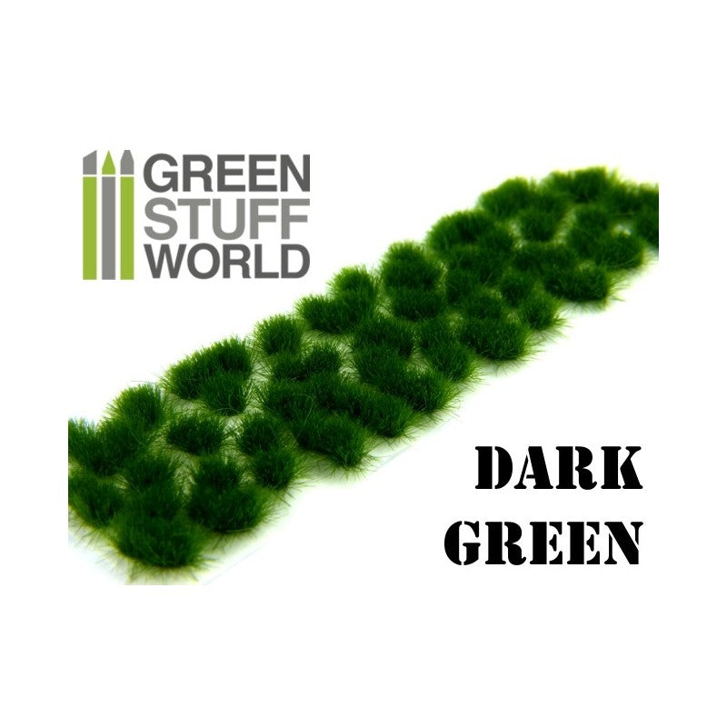 Dark Green Grass Tufts 6mm - Green Stuff World 1244