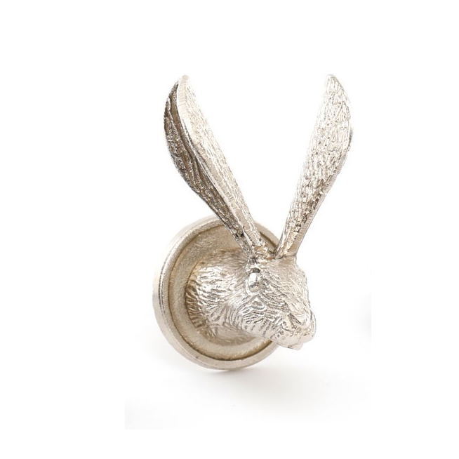 Hare Head Shaped Doorknob -Silver - HH5766S