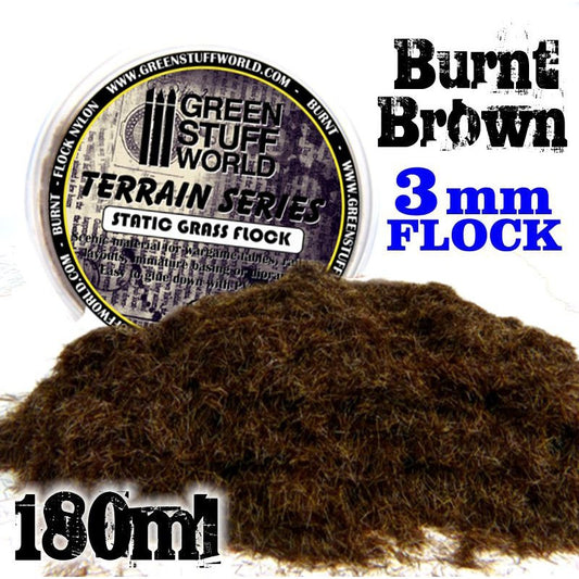 Flock Nylon Burnt Brown - 3mm- 1...