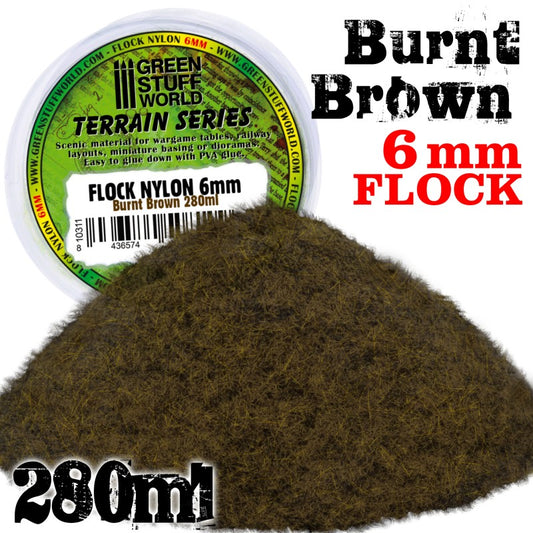 Flock nylon burnt brown - 3mm- 2...