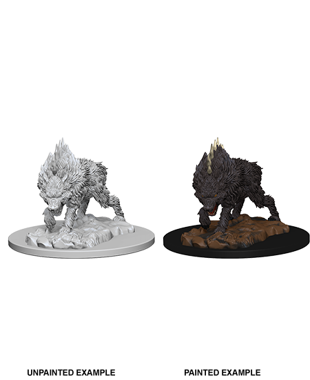 Wizkids Pathfinder Deep Cuts Unpainted Miniatures - Dire Wolf 73184: www.mightylancergames.co.uk