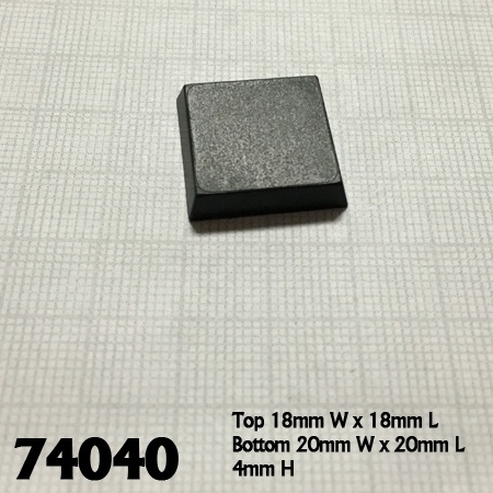 74040: 20mm Square Plastic Flat ...