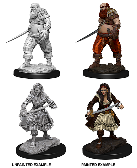 WizKids Deep Cuts Unpainted Miniatures: Pirates 73095: www.mightylancergames.co.uk