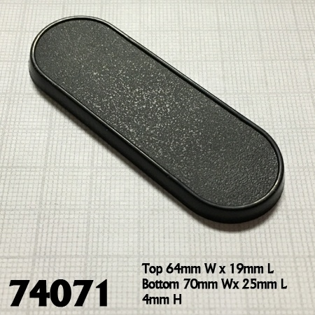 74071: 70mm x 25mm Oval Gaming B...