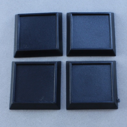 20 Pack of 1 inch Square Plastic inset top gaming Base