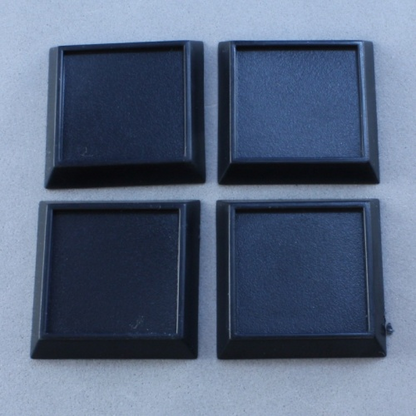 20 Pack of 1 inch Square Plastic inset top gaming Base